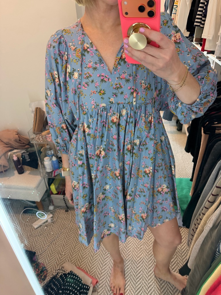 Entro Blue Floral Mini Dress